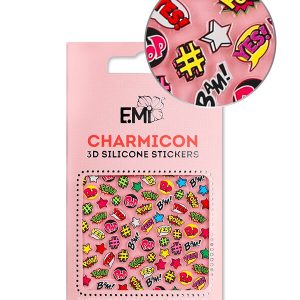 Charmicon 3D Silicone Stickers #128 Pop Art, silikona uzlīmes