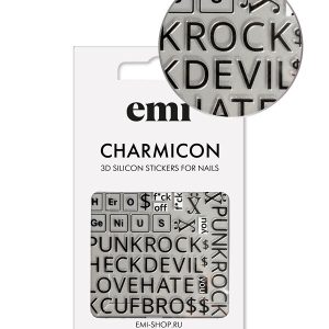Uzlīmes Charmicon 3D Silicone Stickers #183 Punk Rock, silikona