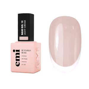 Bāze EMI E.MiLac Base Gel Light Cream #12 9 ml, pienaini rozā