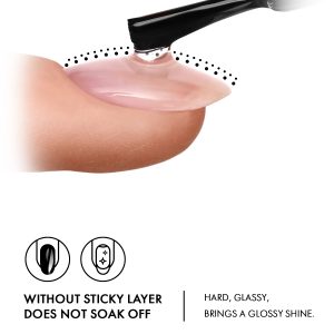 Tops EMI E.MiLac Ultra Shine Top Gel, bez lipīgā slāņa 15 ml