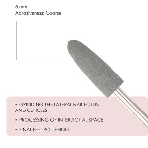 Uzgalis pulēšanai,Cone-shaped silicone rotary file, 6 mm