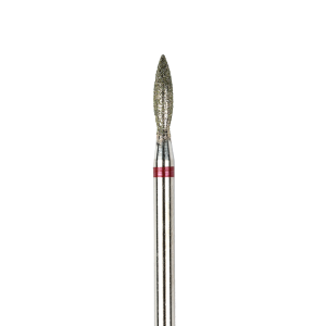 Dimanta frēze, Flame-shaped Diamond Coated Rotary File, 2.2 mm, smalks abrazīvs