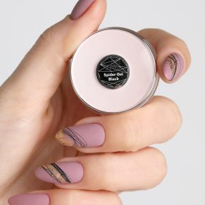 Spider Gel EMI , Black 5 ml gēla krāsa dizainam, melna