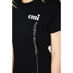 T-shirt black EMI, L izm.