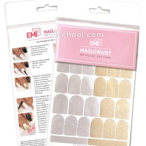 NAILCRUST Pattern Sliders #44 Disco zelts/sudrabs