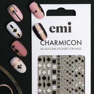 Charmicon 3D Silicone Stickers #185 Quatrefoil silikona uzlīmes