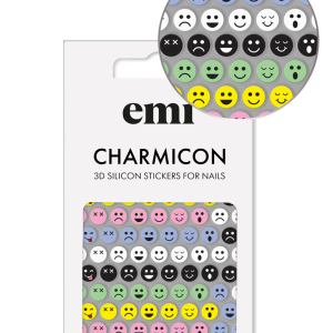 Charmicon 3D Silicone Stickers #197 Colored Smiles