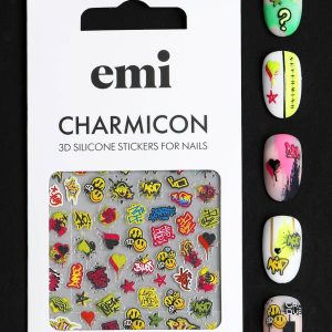 Charmicon 3D Stickers 204 Graffiti, silikona uzlīmes dizainam