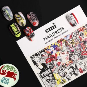 Naildress Slider Design #73 Newspaper print_color, slaideri