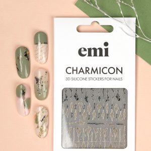 Uzlīmes Charmicon 3D Silicone Stickers #231 Flowers and phrases, silikona