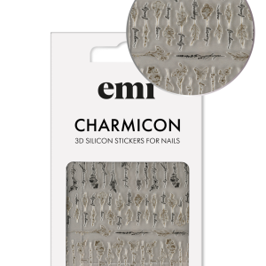 Uzlīmes Charmicon 3D Silicone Stickers #231 Flowers and phrases, silikona