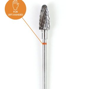 Corn-shaped Carbide Rotary File for Lefties, 6 mm, Medium abrasiveness, karbīda uzgalis kreiļiem