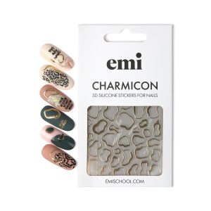 Uzlīmes Charmicon 3D Silicone Stickers #238 Gold splotches, silikona