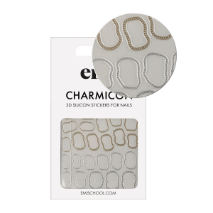 Uzlīmes Charmicon 3D Silicone Stickers #241 Abstract chains, silikona