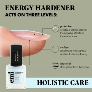 Energy Hardener, 9 ml, 4 in 1, stiprinošā nagu laka dabīgiem nagiem