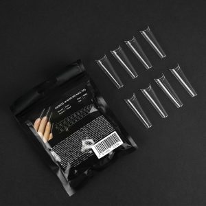 Gēla tipši balerīna, Express manicure nail tips Coffin, izmērs #1, 50 gabali