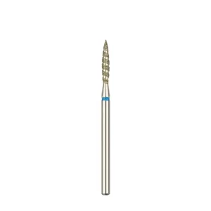 Dimanta frēzes uzgalis – HEAD Diamond rotary file Flame TORNADO sharp, blue 2.1 mm