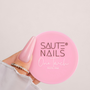 Gēls modelēšanai One Touch Pastel Pink 30g, Saute Nails kamuflāžas gēls (HARD)