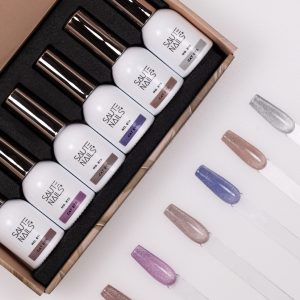 Gēllaku kolekcija Saute Nails Cat Eye - Autumn Edition 5+1, komplekts 6 gab.*8ml