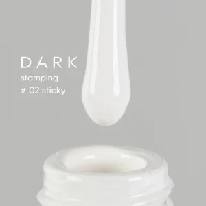 Stempinga laka DARK 02 Balta , Stamping polish Sticky 10 ml