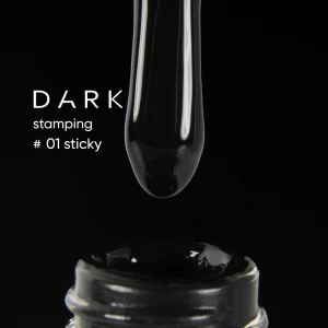 Stempinga laka DARK 01 melna, Stamping polish Sticky 10 ml