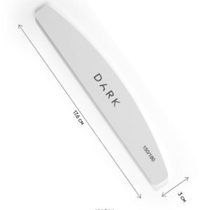Nagu vīles DARK 150/180, komplekts 25 gabali, pusmēness (white) baltas
