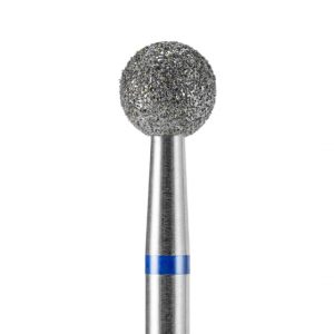 Dimanta frēzes uzgalis, Ball 5 mm blue DARK by Rior, vidējais abrazīvs, zils