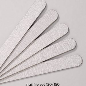 Nagu vīles DARK 120/150, komplekts 50 gabali, (GREY) taisnās
