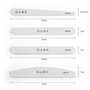 Nagu vīles DARK 180/240 Drop, komplekts 10 gabali, baltas