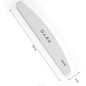 Nagu vīles DARK 180/240, komplekts 25 gabali, pusmēness (white) baltas