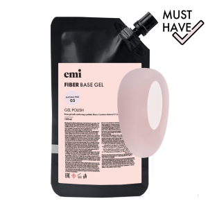 Fiber Base Gel Natural Pink #3 EMI , 100 ml gēllakas bāze