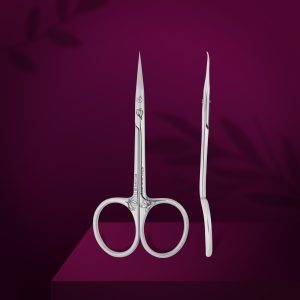 STALEKS EXCLUSIVE Professional cuticle scissors with hook EXCLUSIVE 21 TYPE 1 (magnolia) kutikulas šķēres