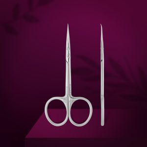 STALEKS EXCLUSIVE Professional cuticle scissors with hook EXCLUSIVE 23 TYPE 1 (magnolia), kutikulas šķēres
