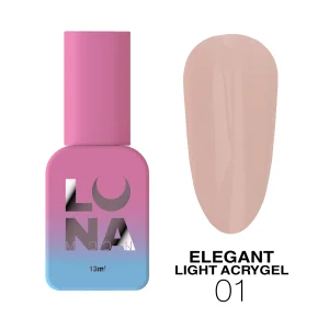 Lunamoon Elegant Light Acrygel 1, 13 ml akrigēls pudelītē